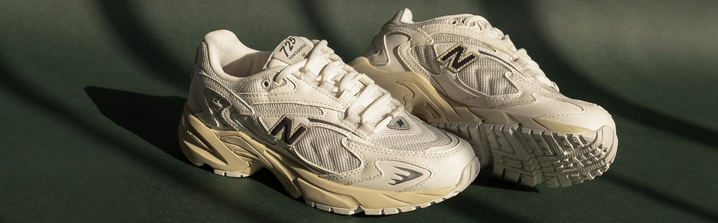 Running Shoes Tnis New New Balance Retro Masculino New Balance Tênis Unissex 725, Branco/prata Metálico/