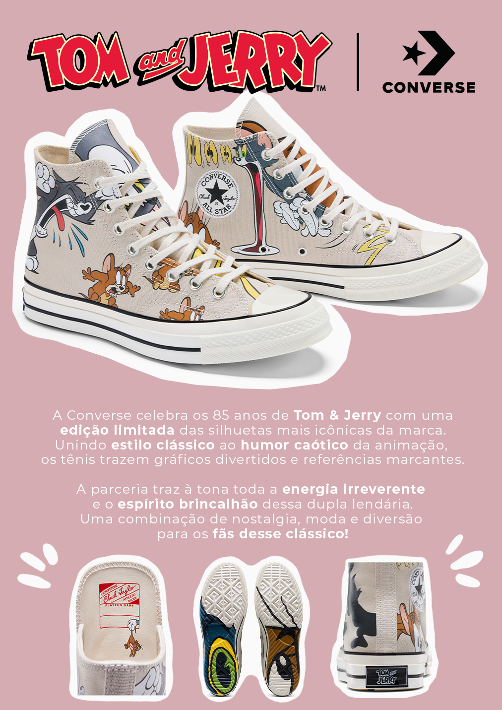 lâmina Converse Tom and Jerry