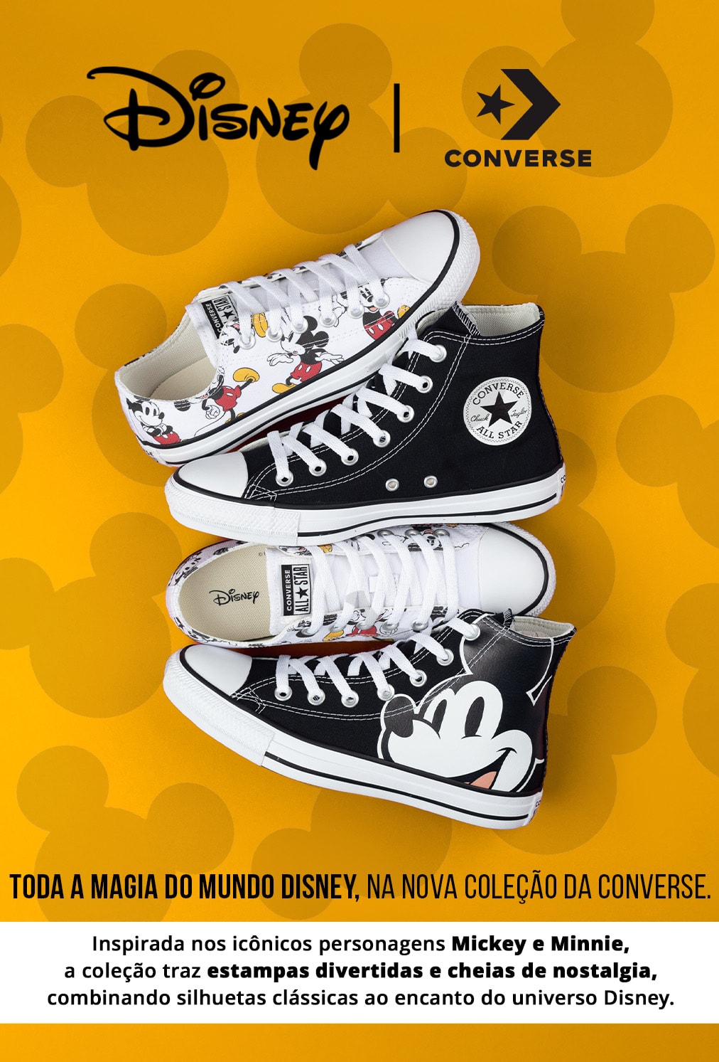 lâmina Converse Mickey e Minnie