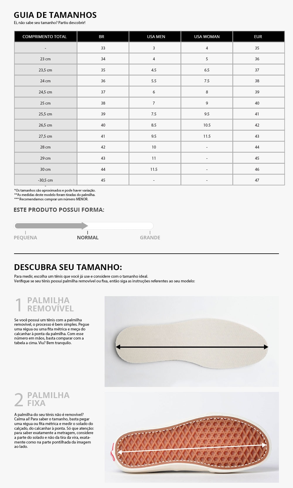 tabela de medidas Mizuno