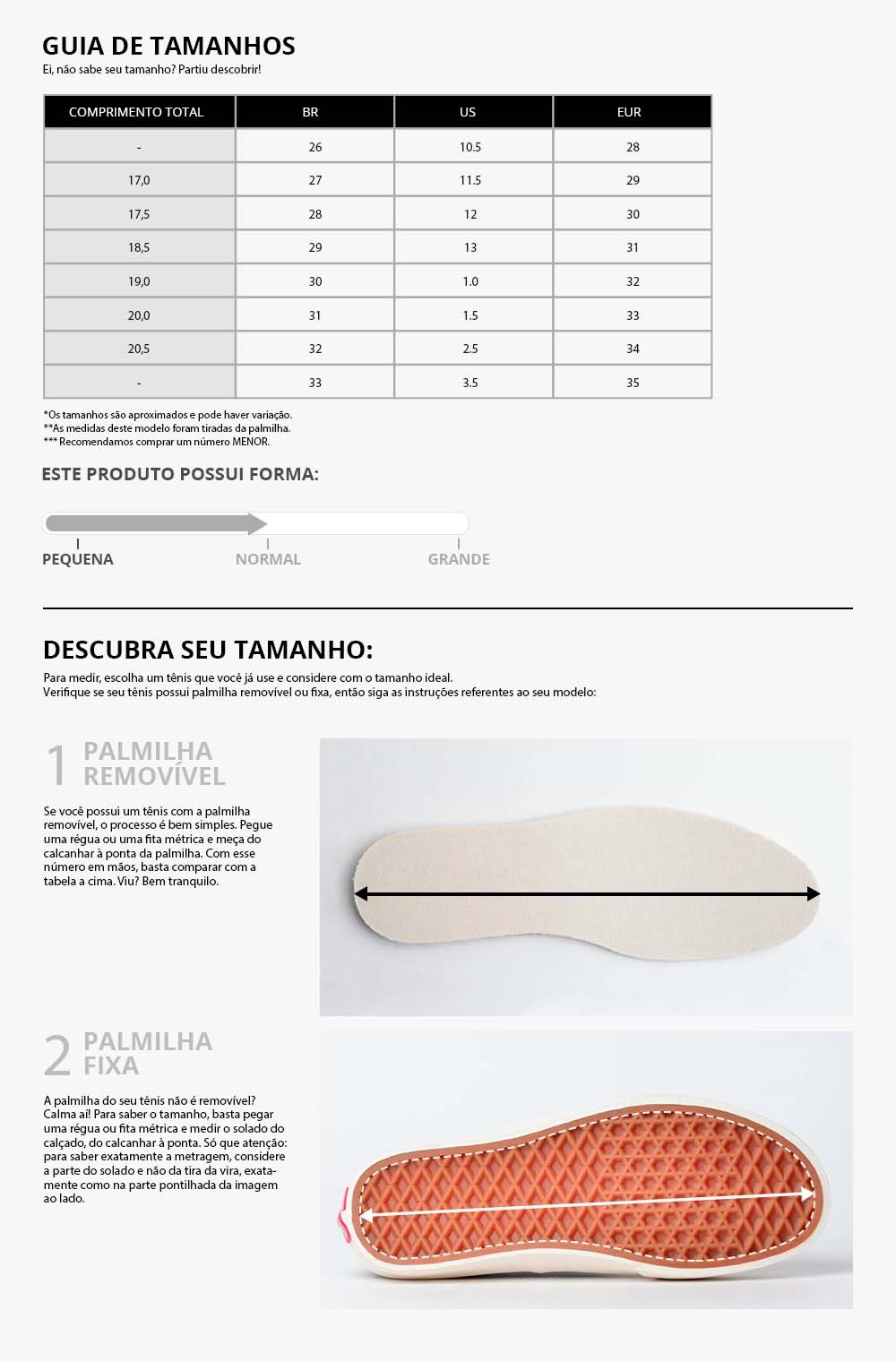  tabela de medidas Nike Feminino